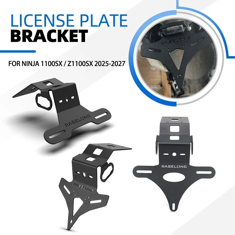 FOR KAWASAKI NINJA 1100 SX / Z1100SX 2025 2026 2027 Motorcycle License Plate Holder Bracket Rear Tail Tidy Fender Eliminator