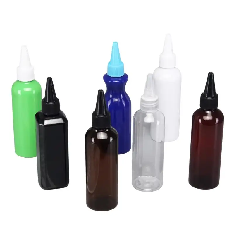 @*Squeeze Liquid Dispensing Containers 10Pcs Pointed Tip Screw Cap BPA Free Plastic Bottles for DIY Craft Resin Mixing