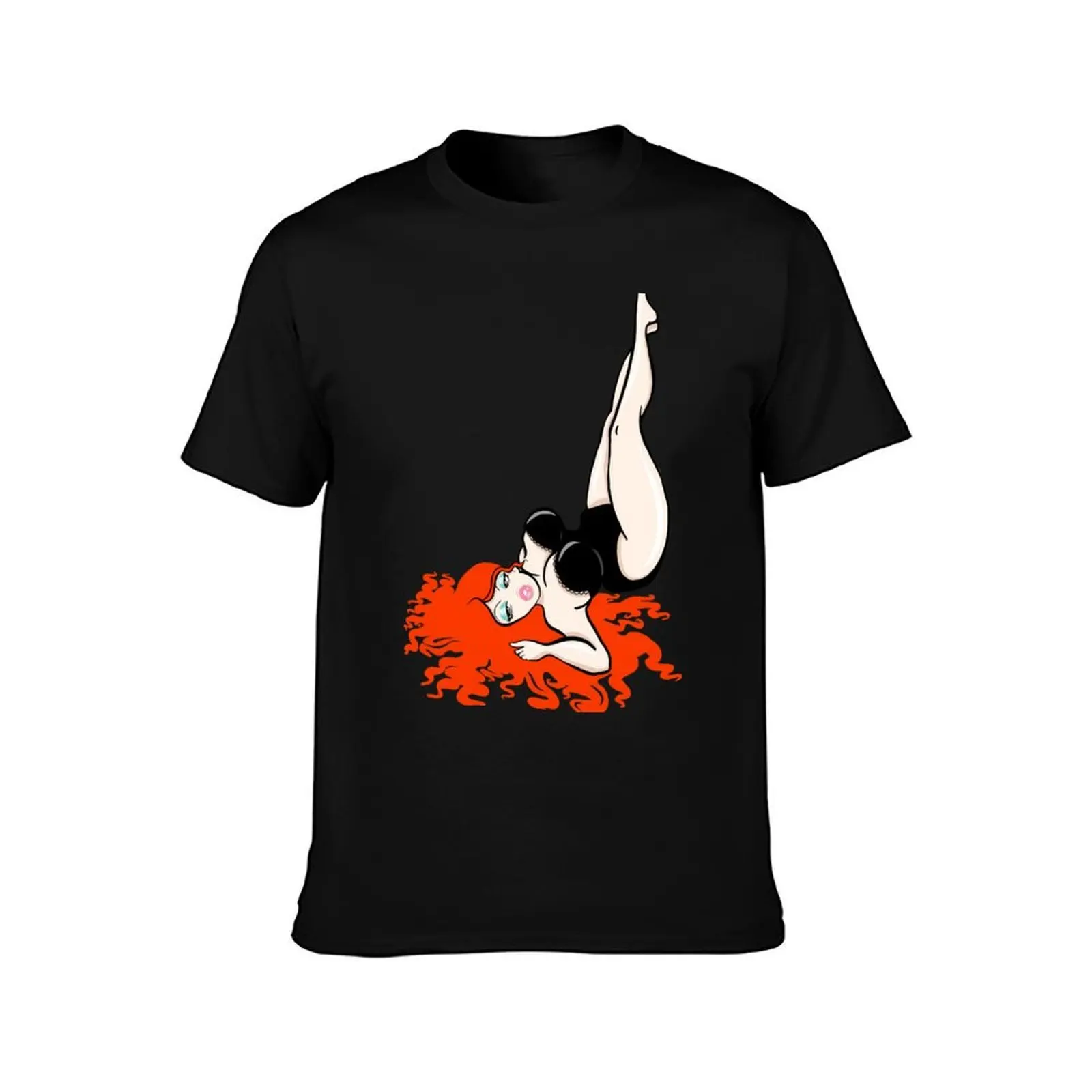 Ravishing Reclining Redhead T-Shirt Street Art Print Tee Shirt T-Shirt