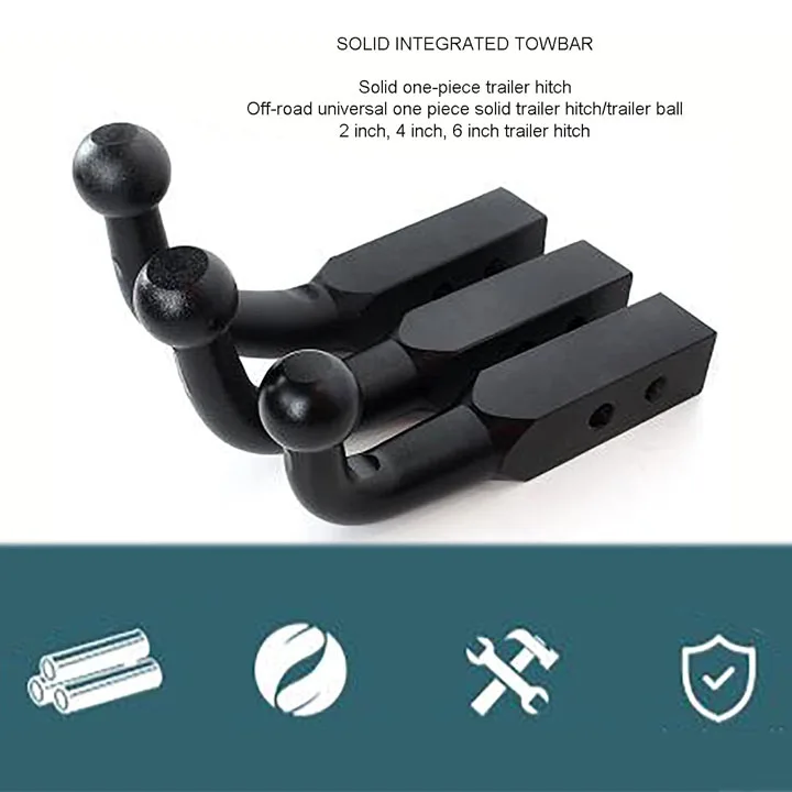 Solid Trailer Hitch/Trailer Ball Integrated Towbar Trailer Hook Towing Hook 2