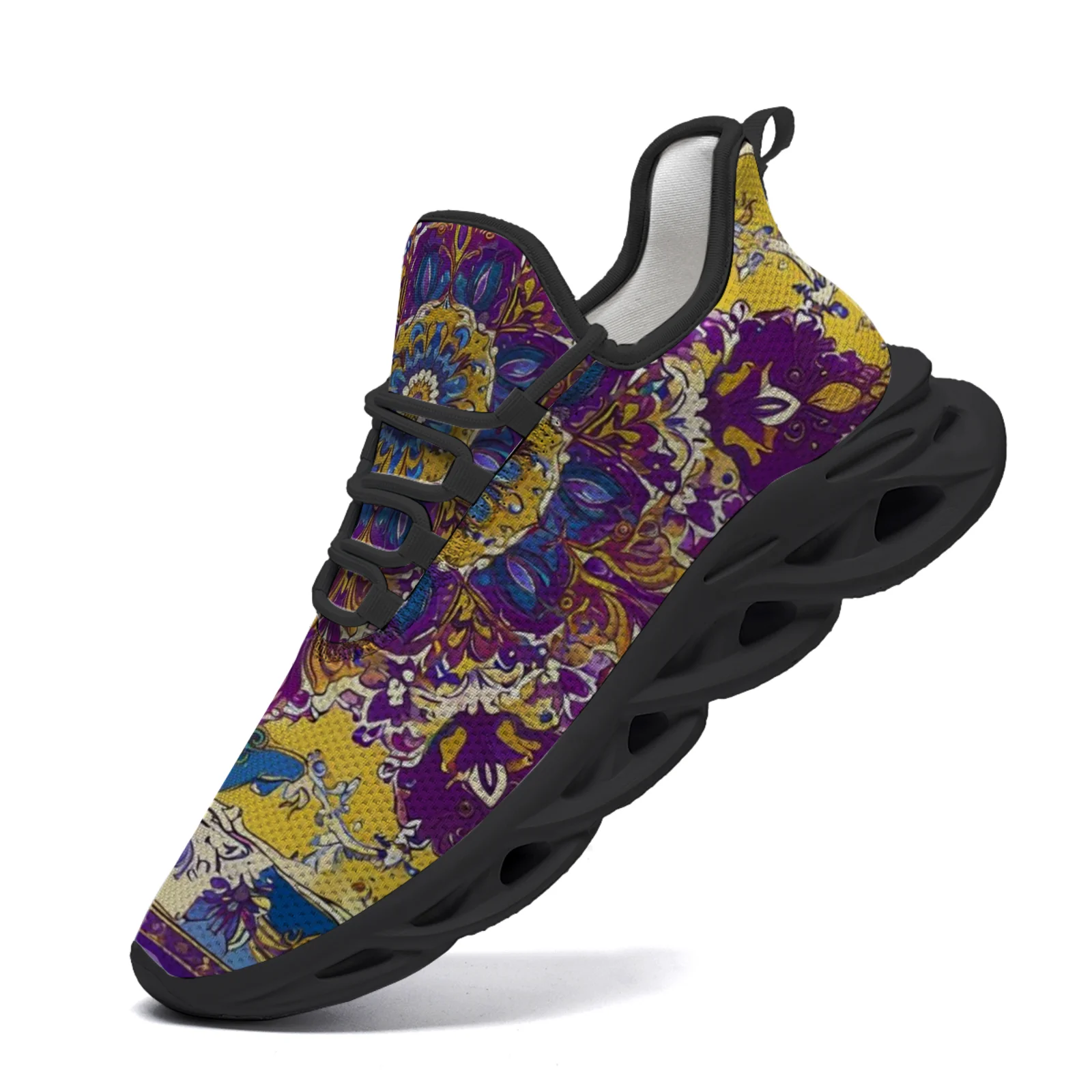 أحذية رياضية كاجوال للرجال والنساء على الطراز البوهيمي الأرجواني، أحذية جري خفيفة الوزن وجيدة التهوية، أحذية رياضية