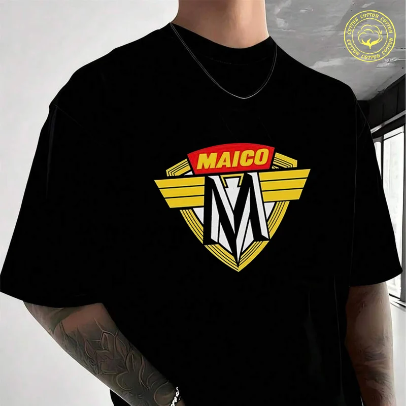 

Maico Motorcycles Print Moto Cotton T-Shirt For Riders Men's And Women's Fashion Casual High Quality O-Neck Tshirt Tee 2026