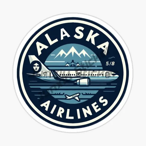 Alaska American Retro Sunset Snow Mountain Travel Souvenir Sticker Helmet Luggage Camping Outdoor Style Decorative Decal view 2