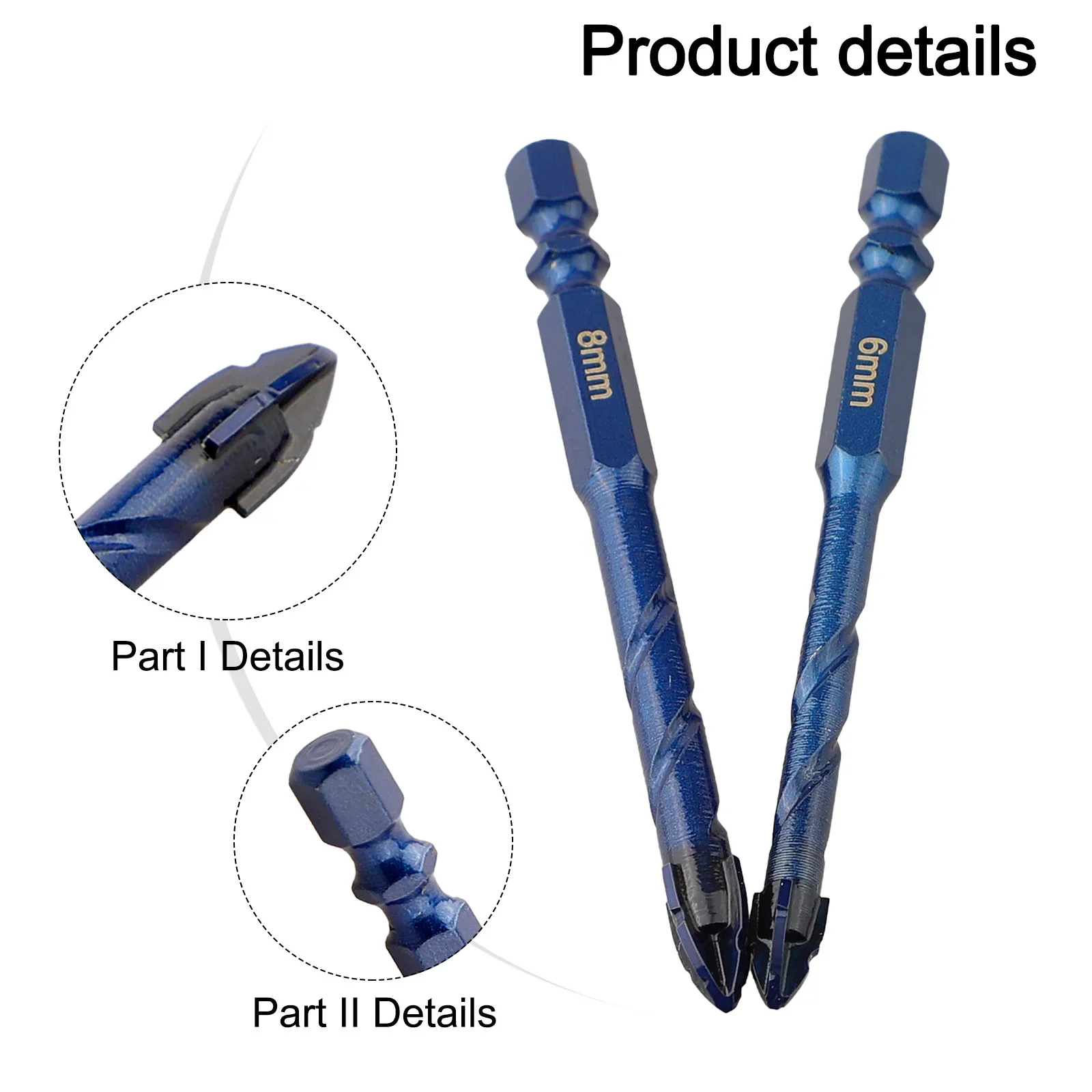 Easily Create Holes In Your Glass Tiles With Our Two Piece Eccentric Drill Bit Set Features Both Sizes Of 6 Mm & 8 Mm