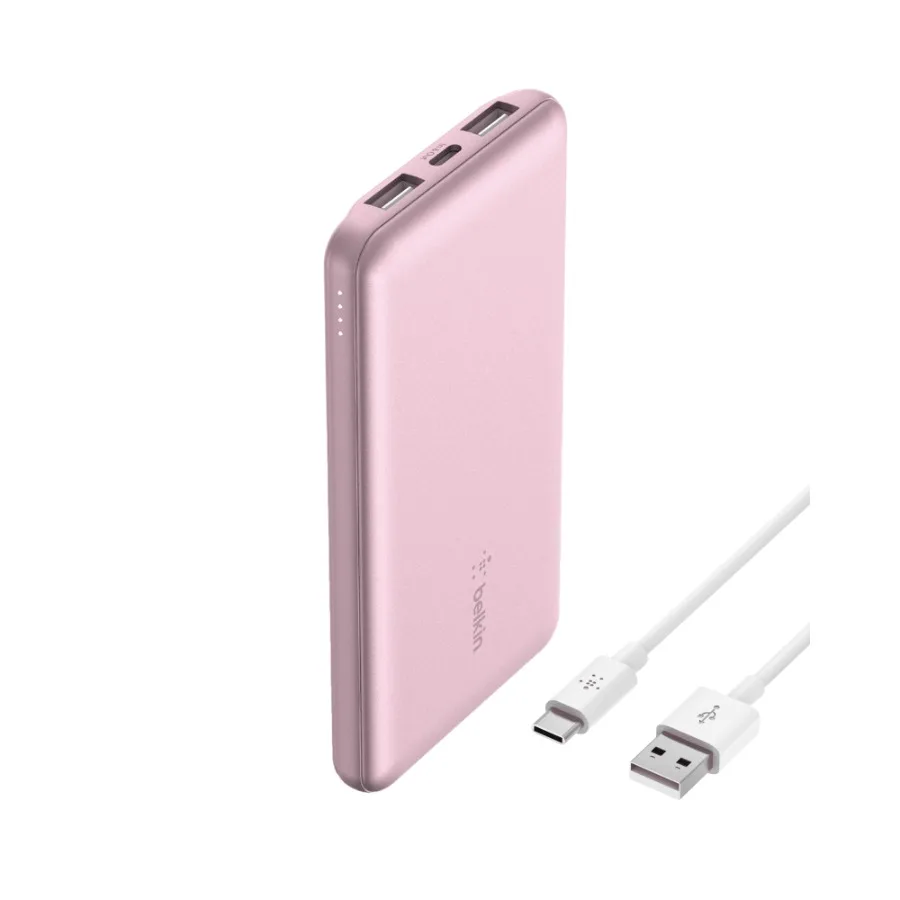 

Портативное зарядное устройство USB-C Power Bank 10000 мАч с 1 портом USB-C и 2 портами USB-A, 15 Вт, с кабелем Type-C - Type-A для iPhone 16, 16e, Samsung