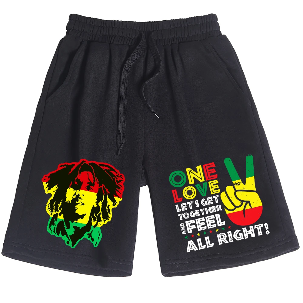 Bob Marley One Love 2024 Short Pants Man Woman Outdoor Casual Loose Beach Cotton