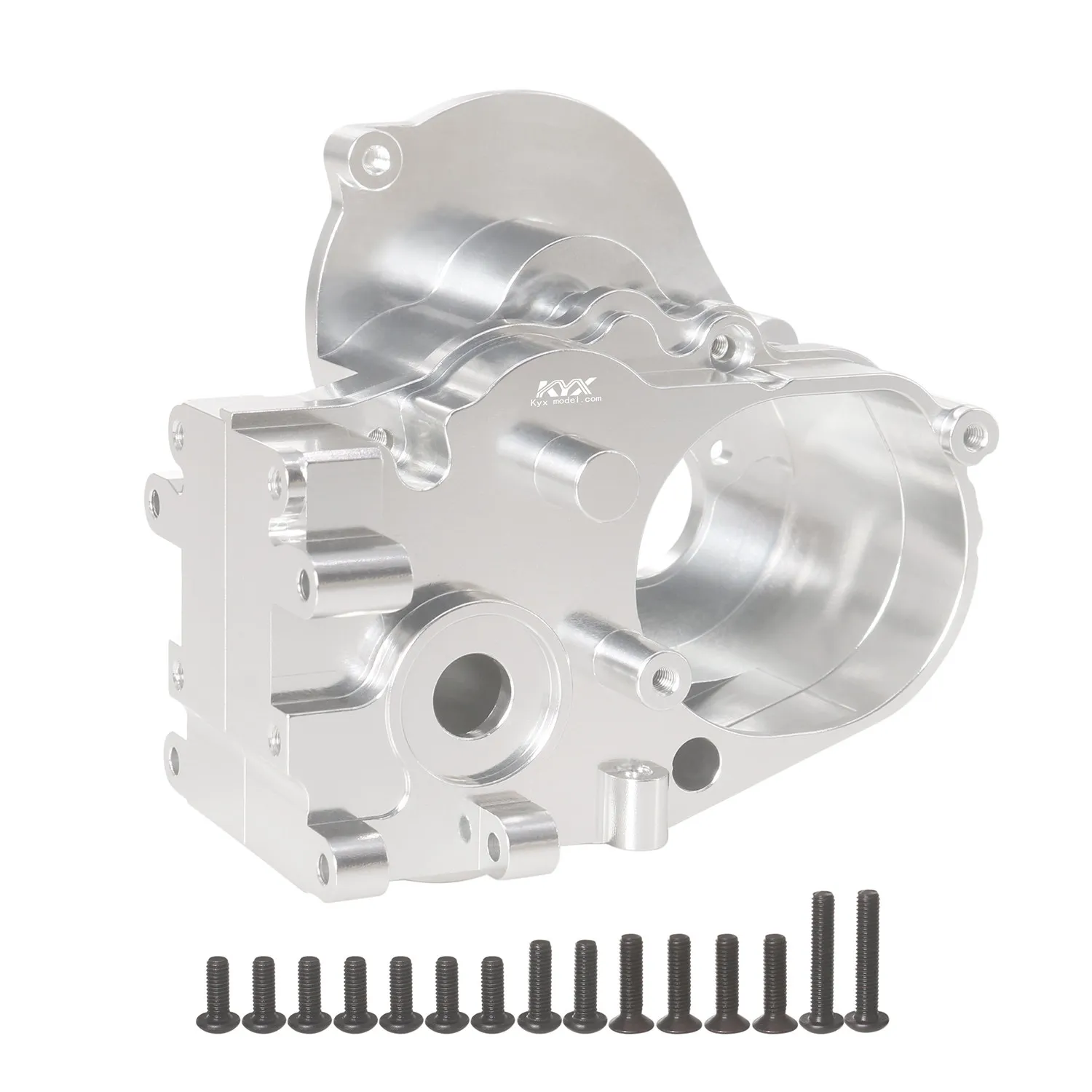 KYX Racing Aluminum Transmission Housing Gearbox Housiong Upgrades Parts for 1/10 RC Car Tamiya Fighter NXGEN DT04 Hornet EVO
