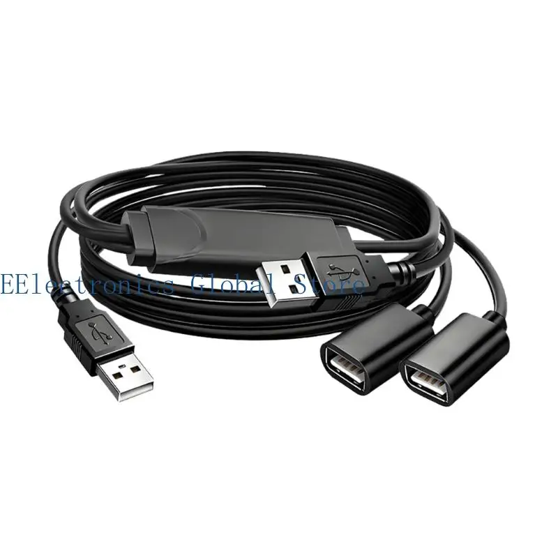 462B Extended Length USB Matrixes Adapters 2 Female Port For Professional Studio Gear