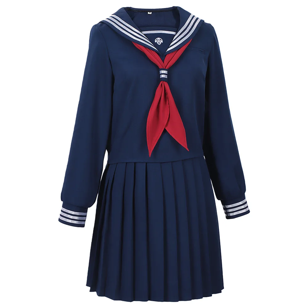 Shimizu Hinako تأثيري حلي سايلنت هيل أزرق داكن زي مدرسي فستان للمرأة Comic-con JK تنورة مرحلة الأداء وتتسابق #2