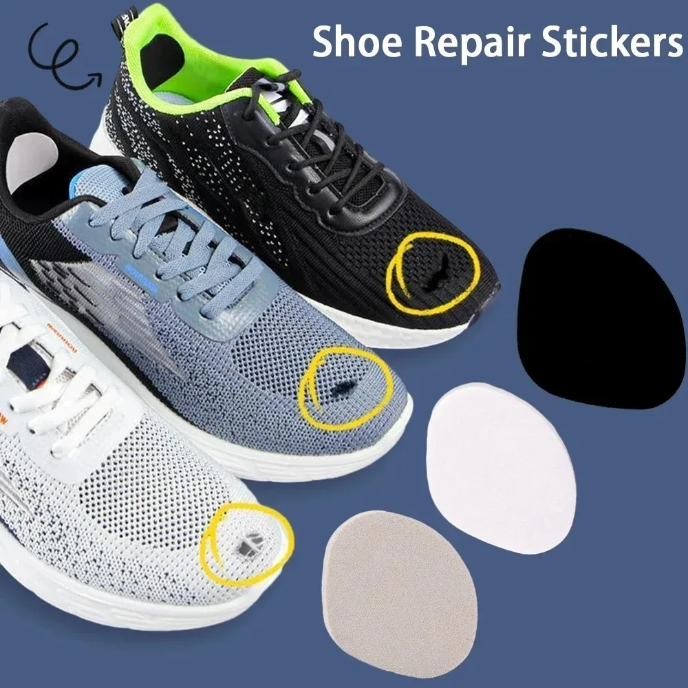 4PCS Self-Adhesive Suede Shoe Repair Patches Cuttable Washable Anti-Wear Fabric Stickers for Shoe Holes