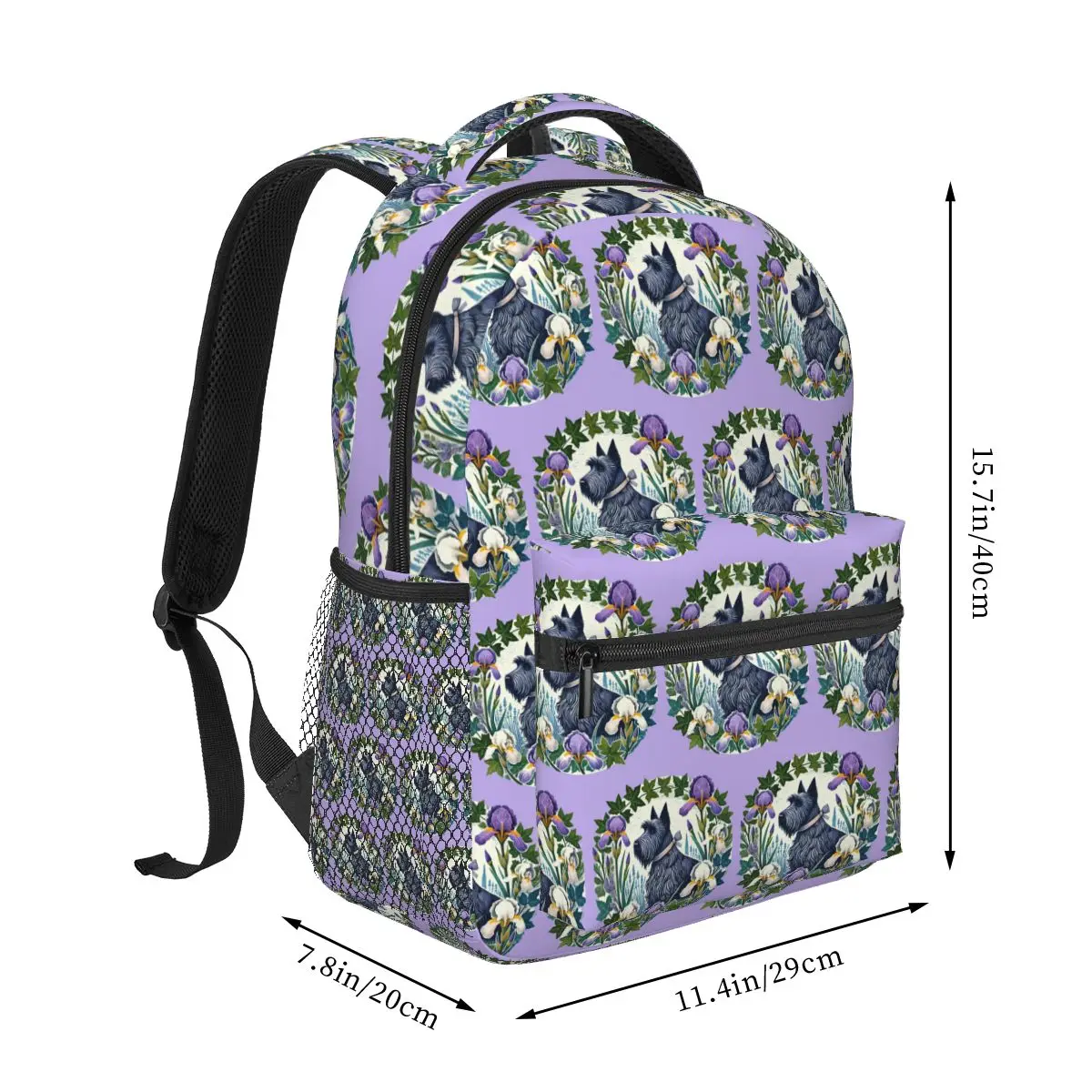 Scottie Dog Scottish Terrier Backpack Hot Sale Daypack Large Capacity Kids BookBag School Bag Shoulder Bags for Men Women