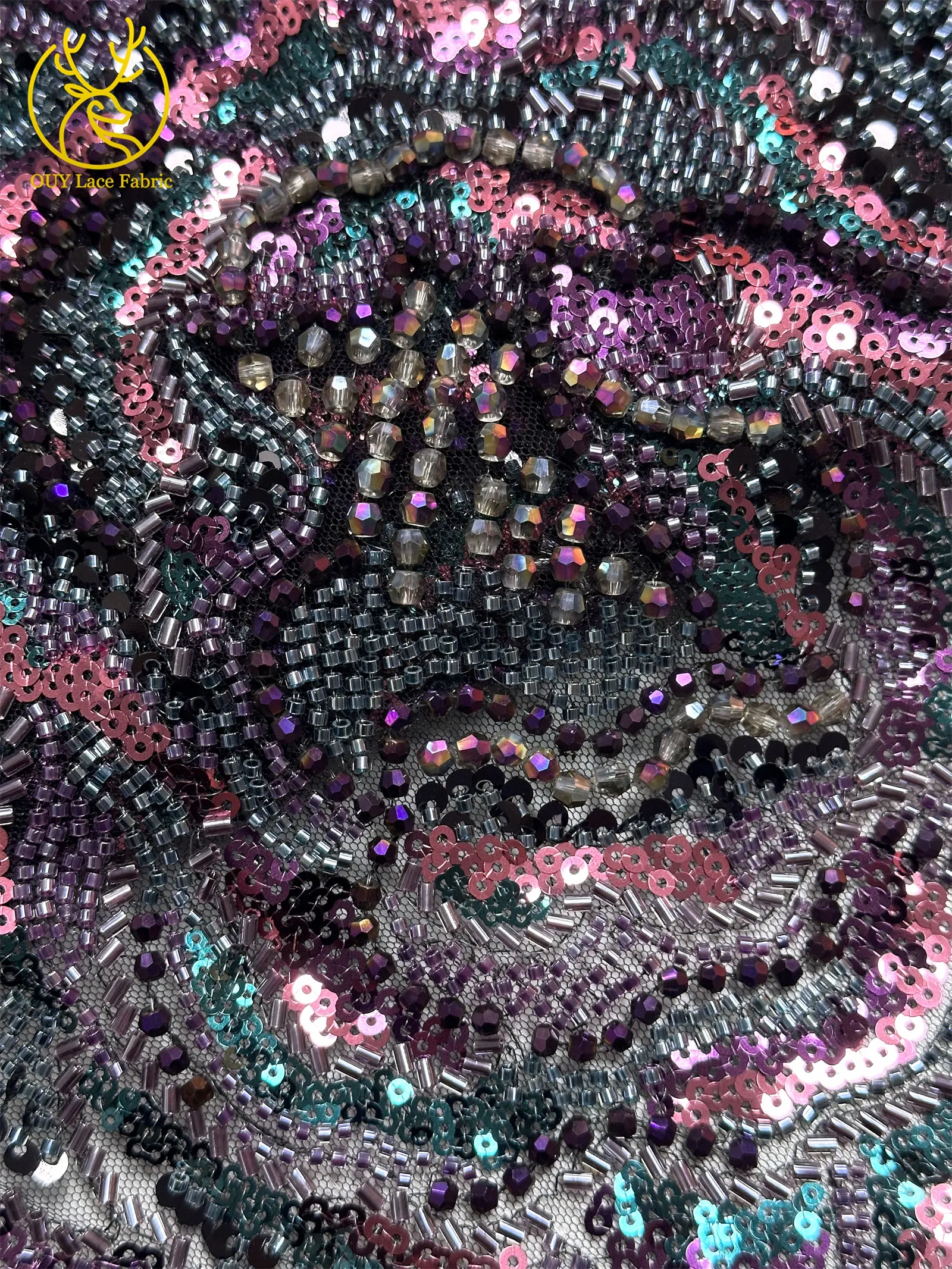 Afrikanischer Bräutigam Schwer Perlenverzierter Spitzenstoff 2026 Hochwertige Französische Nigerianische Pailletten-Spitze Brautkleid-Material – Detail 21