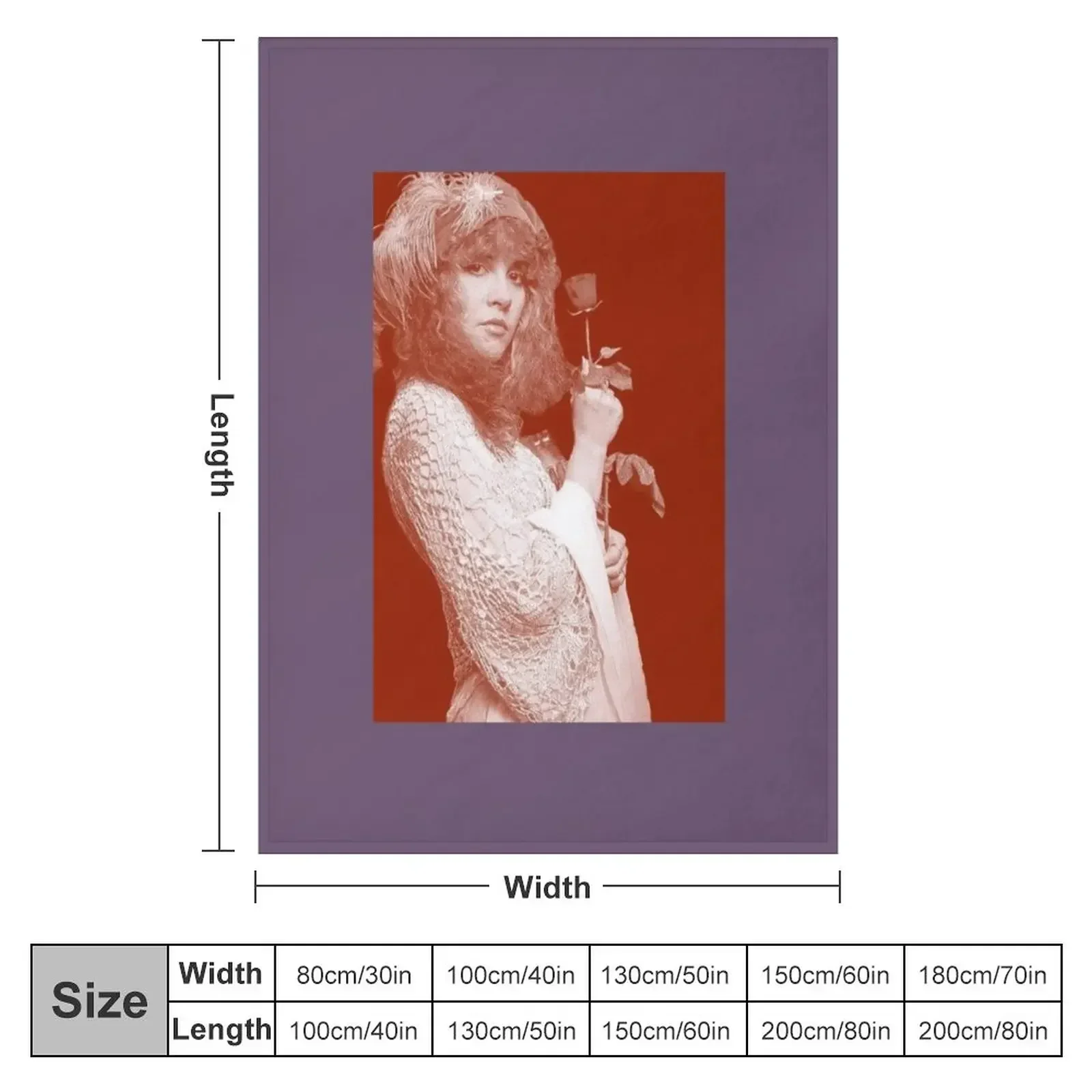 Stevie Nicks Red Throw Blanket Thermal Sleeping Bag Quilt Blankets