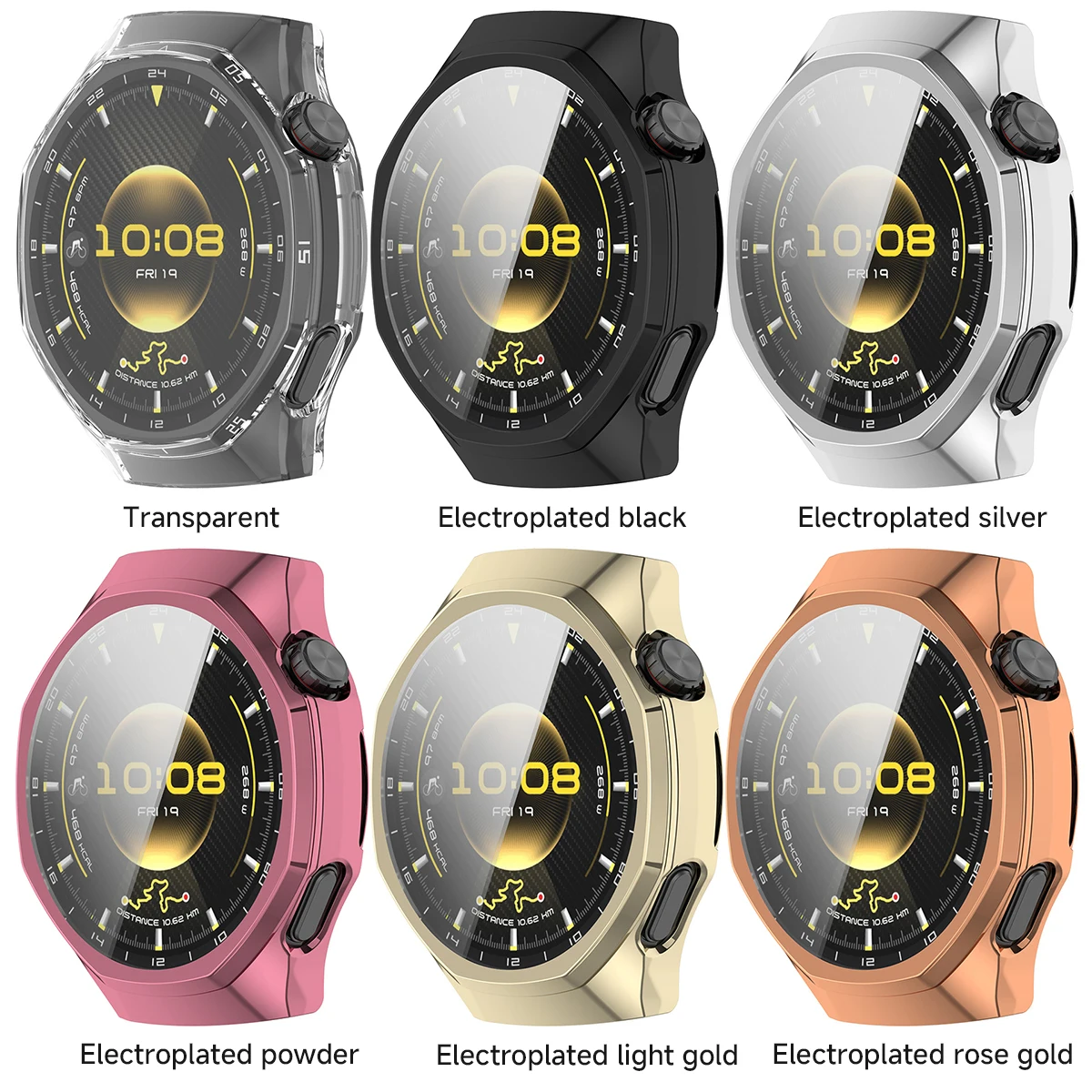 Funda de PC + vidrio templado para Huawei Watch GT6, Protector de pantalla de cubierta completa de 46mm, parachoques para reloj GT6, accesorios protectores de 46mm