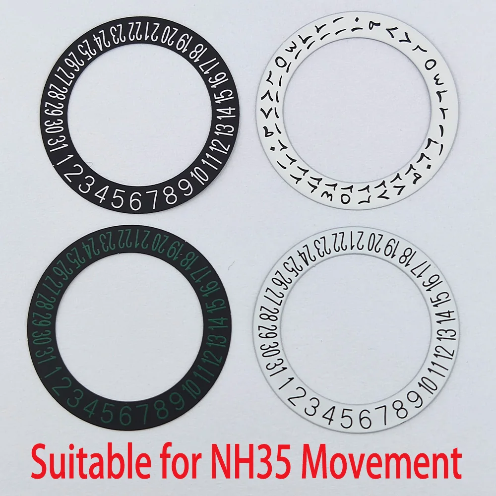 NH35 Colorful Datewheel Patch White Background Replace Date Disc 6H Fit to NH34 NH35A NH36A Movement