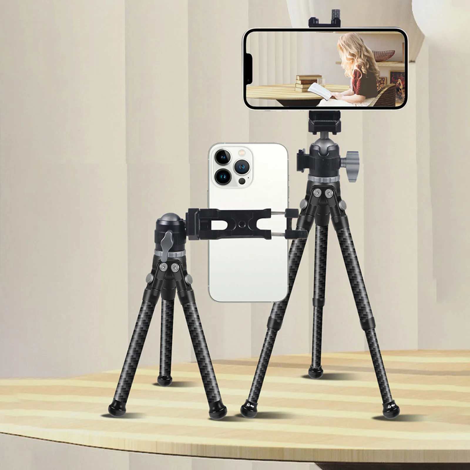 Telescopic Carbon Fiber Tripod W 1/4