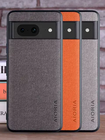 Luxury Textile Leather Case for Google Pixel 8 Pro 7 7A 6 6A 5 5A 4 XL 4A 5G Soft TPU with Hard PC 3in1 material Phone Cover