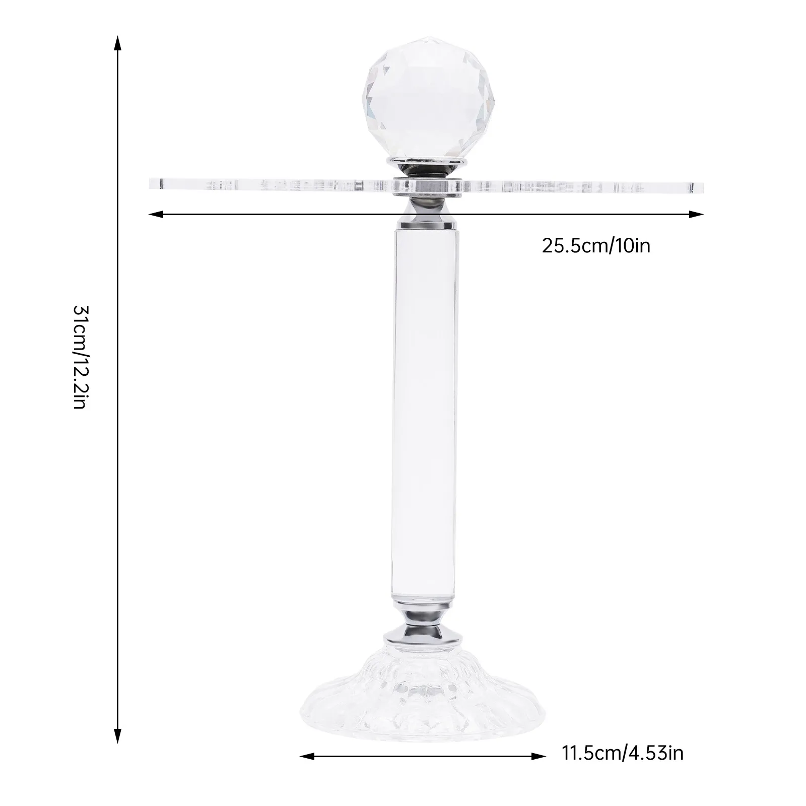 Rotate 6 Wine Glass Storage Holder Elegant Desktop Crystal Glass Stemware Rack