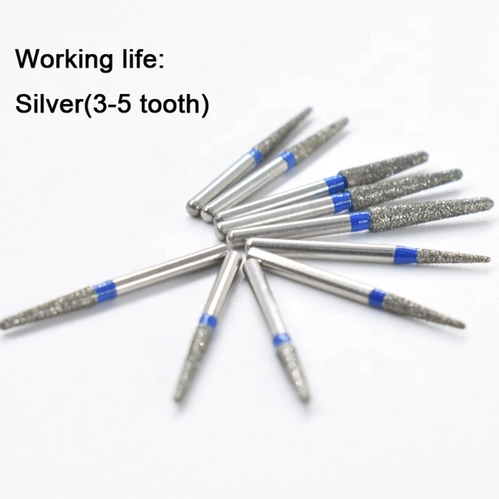 5pcs/pack  FG Dia 1.6MM Dental Drills High Speed Handpiece Diamond Bur All Series Teeth Whitening Dentistry Materials Supply