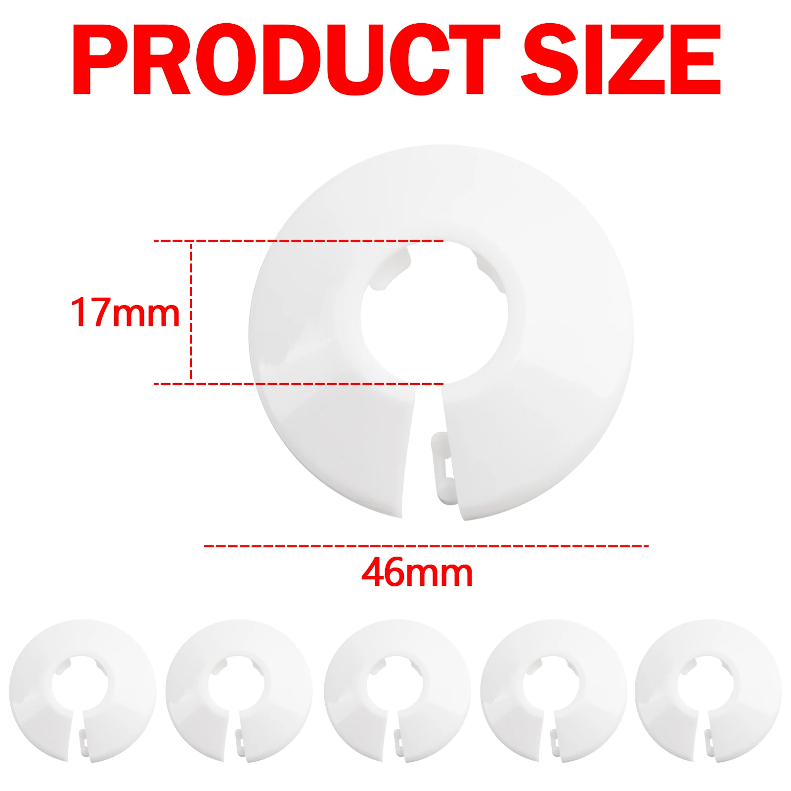 Copper Pipe Cover Heating Pipe Removable Rosettes Round Design Water Heater Accessories White 10Pcs Central Heating Radiators