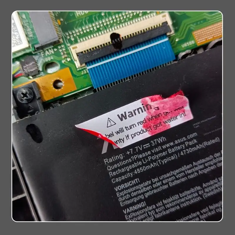 100 قطعة 30x9 مللي متر تسمية كشف السائل ملصق حساس للمياه يتحول إلى الأحمر/الأزرق عندما حصلت على جهاز مبلل مؤشر الضرر المحتمل