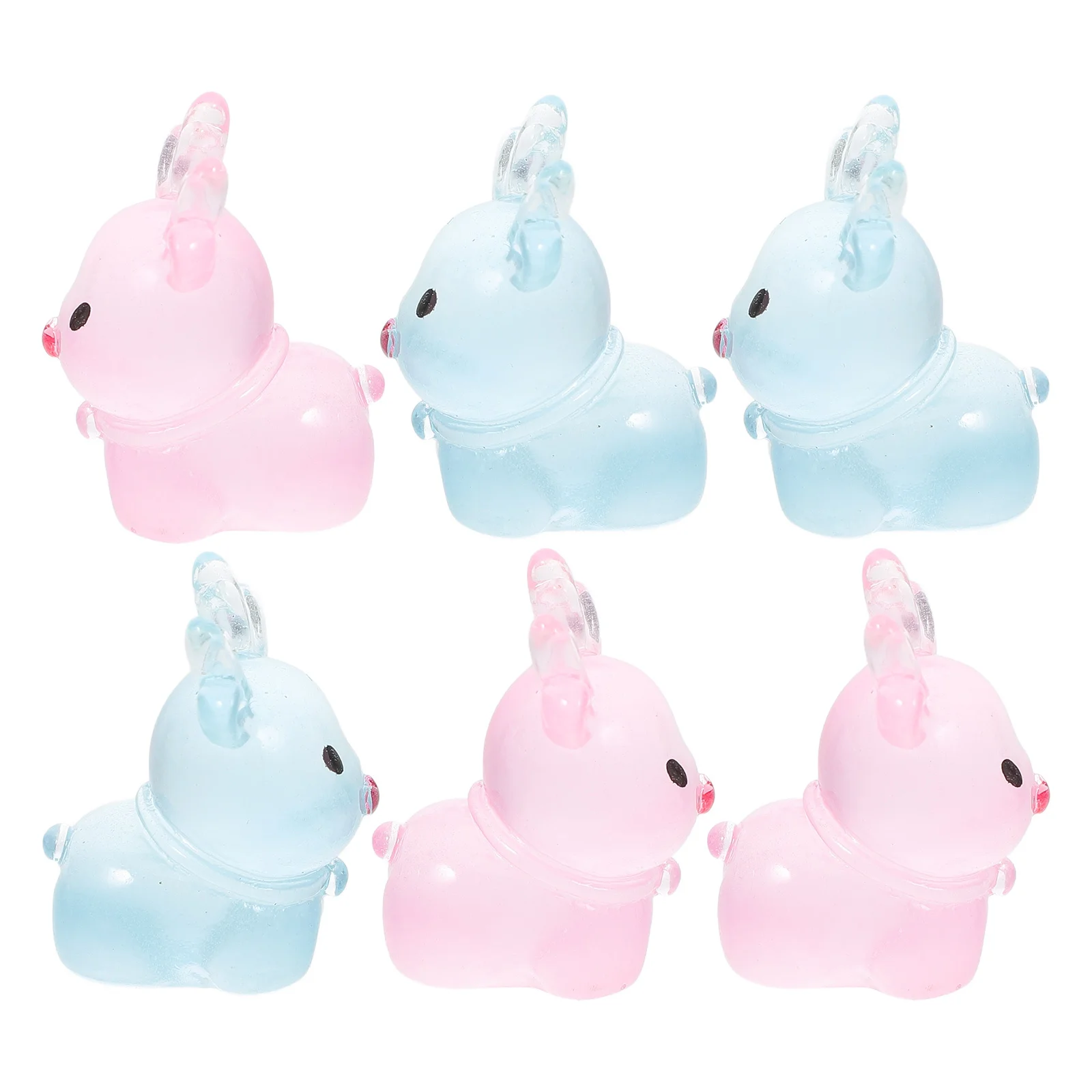 

6Pcs Luminous Reindeer Miniatures Standing Deer Figurines for Christmas Tabletop Fairy Garden Xmas Party Favors