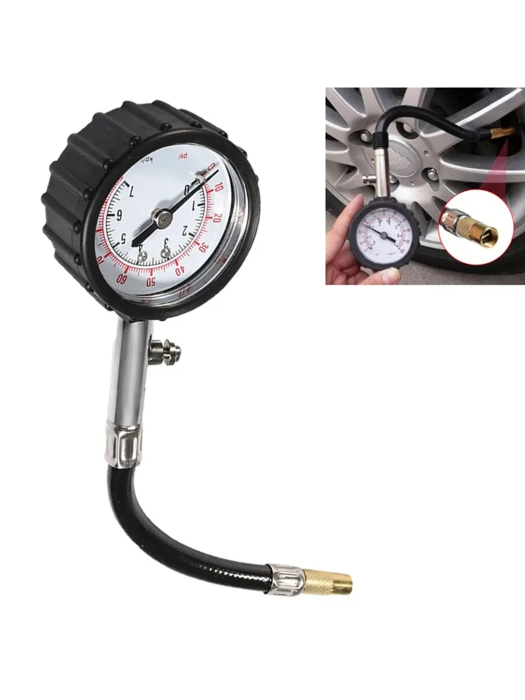 Testeur de pression d'air des pneus, jauge de pression des pneus universelle à Long Tube 0-100 Psi, haute précision pour outil de voiture et moto