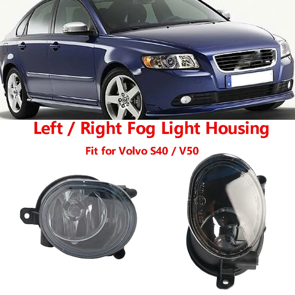 Pair Left&Right Fog Lamp For Volvo S40 V50 2008 - 2011 Front Bumper Anti Fog Light 30764930 30764931