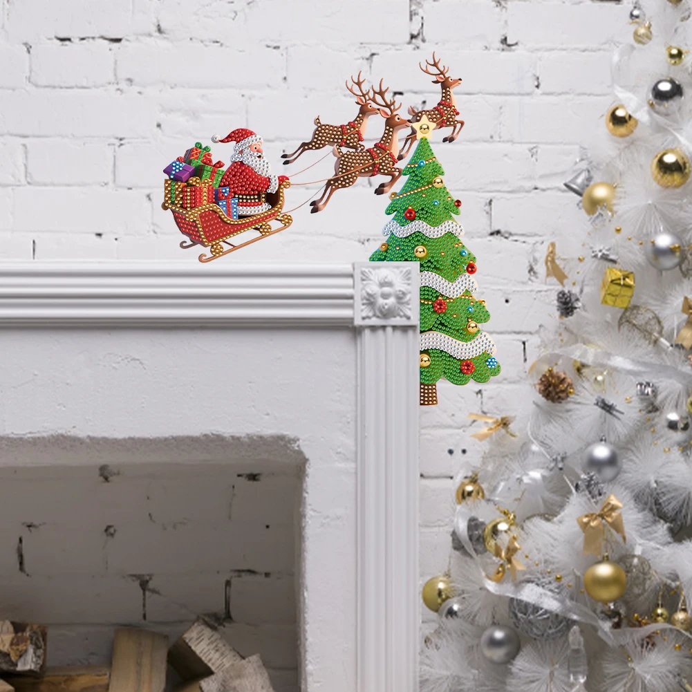 

DIY Рождественские алмазные художественные дверные рамы, украшения, дверные угловые подвески для подарков Feiend