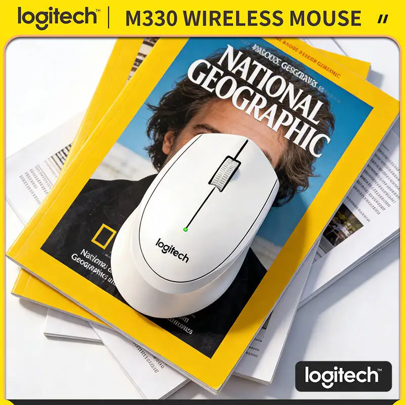 

Беспроводная мышь Logitech M330 Silent, 2,4 ГГц, USB-подключение, 18 месяцев автономной работы, эргономичный дизайн для ноутбуков, ПК, Mac, офиса