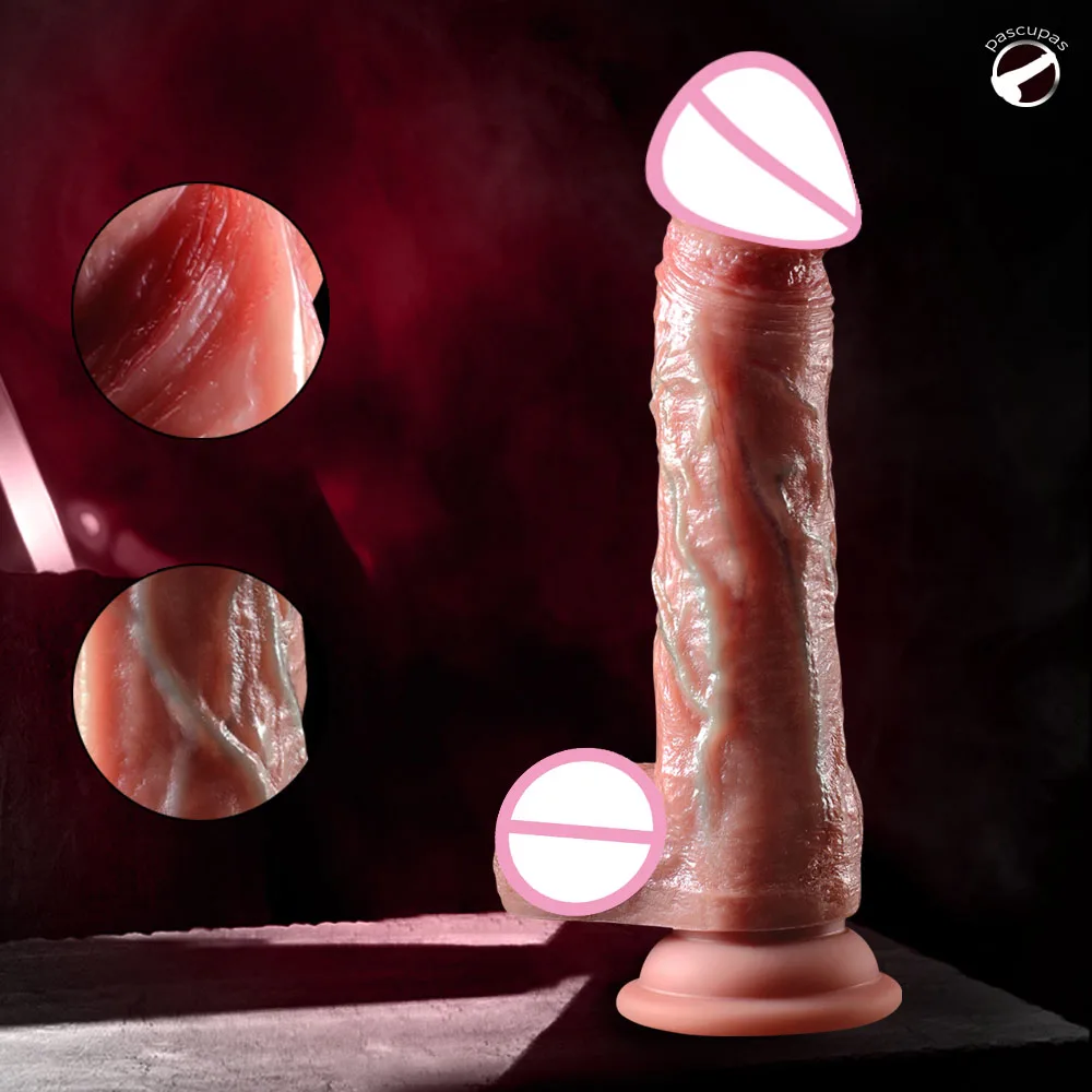 Cheap Real Skin Silicone Big Huge Dildo Realistic Suction Cup Dick Male Artificial Rubber Penis Strapon Adult Sex Toys For Women