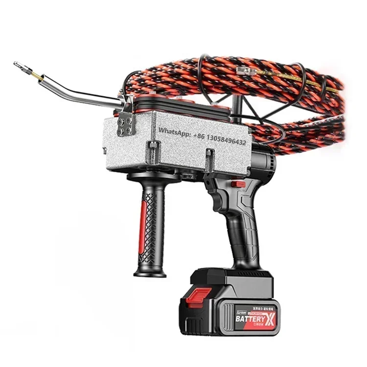 YYHC-21V Construction Wire Puller Brushless Motor Cordless Rechargeable Wall Portable Lithium Pipe Stringing Machine