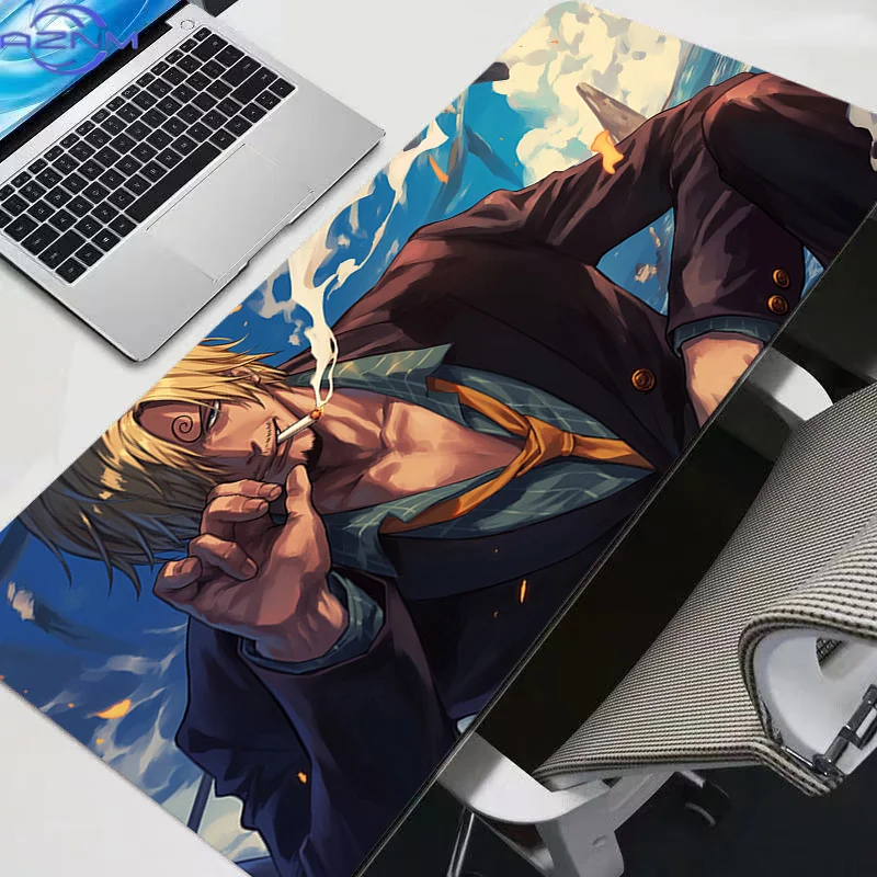 New Mouse Pads Big One Piece Sanji Anime New Gamer Gaming Accessories Varmilo Keyboard PC Computer Desk Mat Carpet Mousepad