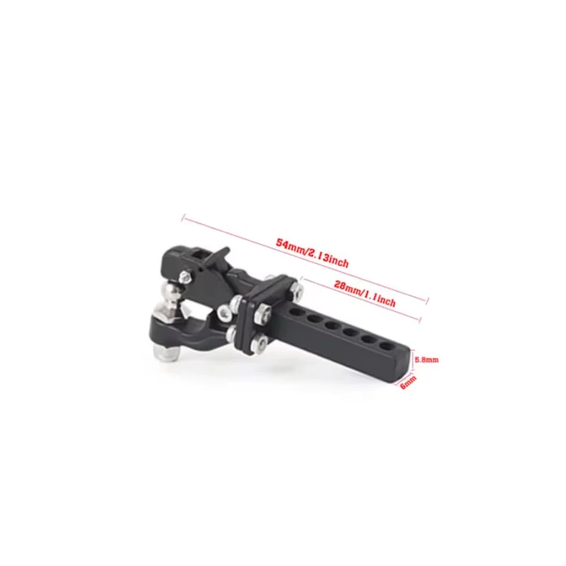 1/10 Scale RC Tow Hitch Trailer Hook for Rock Car Crawler Rear Bumper Compatible for TRX4 SCX10 II 86100 D90 CC01 view 5
