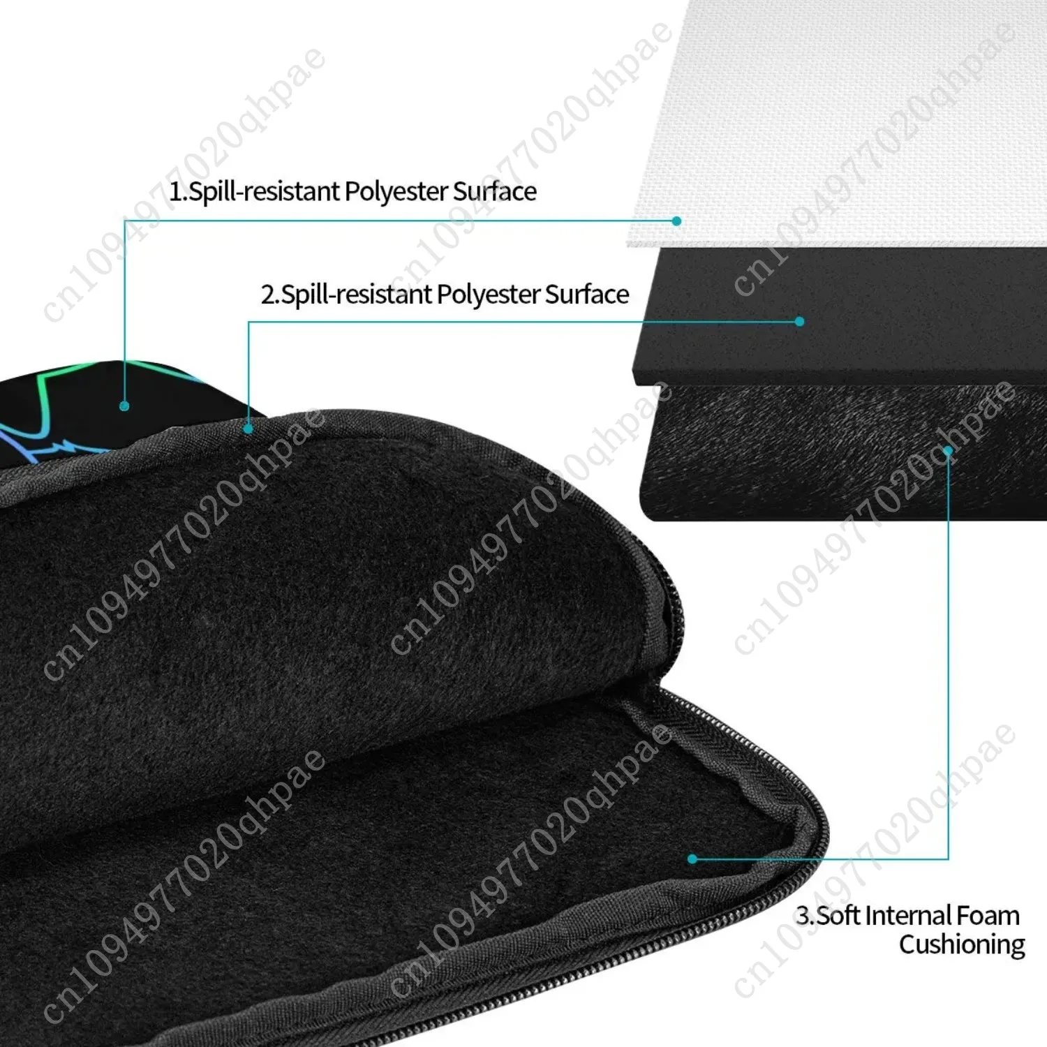 حقيبة كمبيوتر محمول للكمبيوتر المحمول، حافظة ملونة على شكل قطة، حقيبة كمبيوتر بأكمام كرتونية للقطط السوداء، حقيبة مضادة للصدمات لجهاز Macbook Air Pro