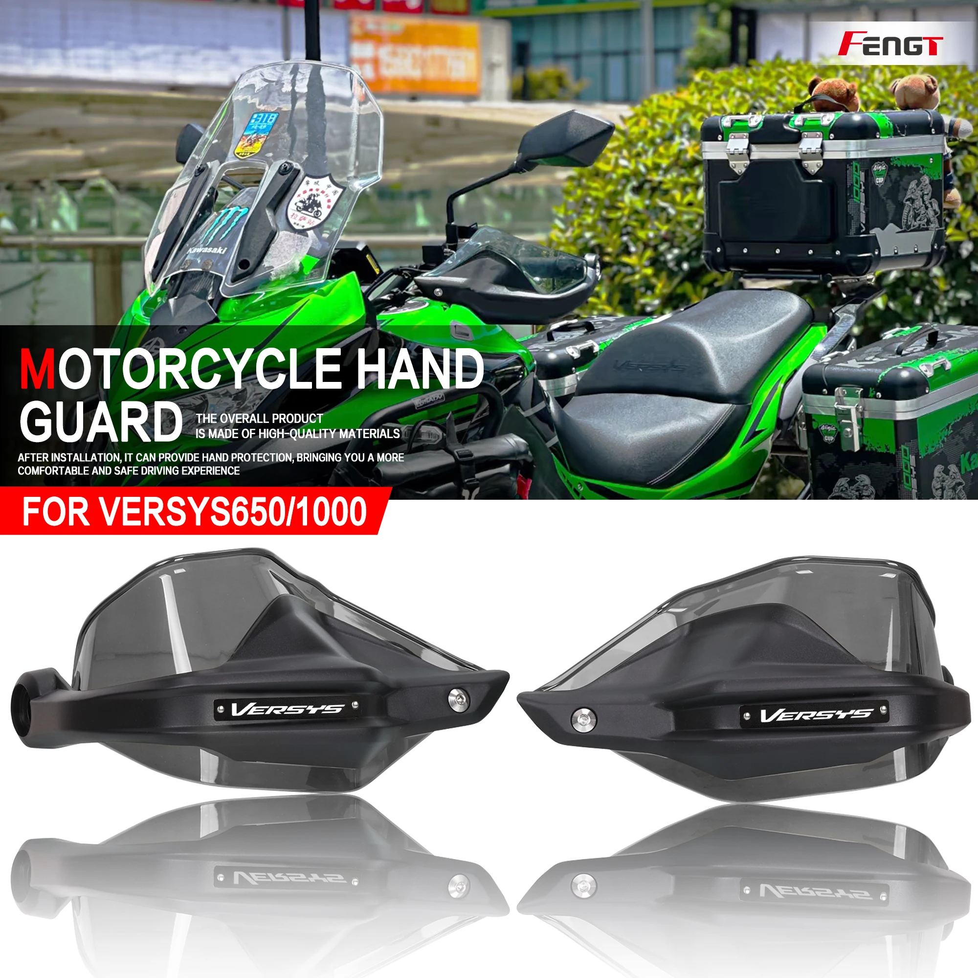 

For Kawasaki Versys 650 Versys 1000 Motocycle Handle Guard Protector Handlebar Handguards Shields Brake Windshield Versys1000