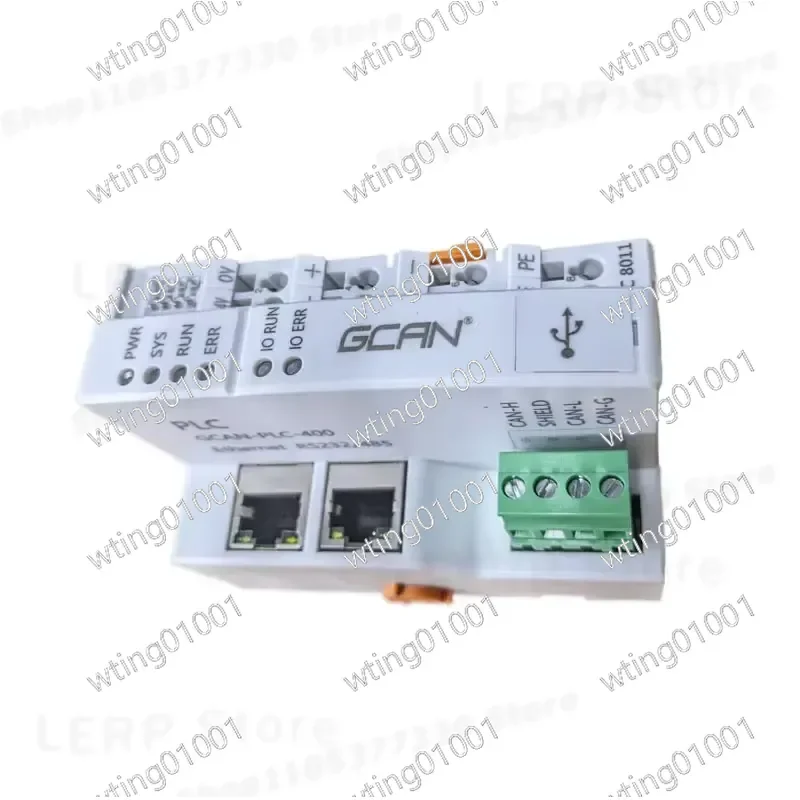 for GCAN PLC-400 Programmable Logic Controller Ethernet Port Analog IO Modules Industrial Automation Device Custom Branding