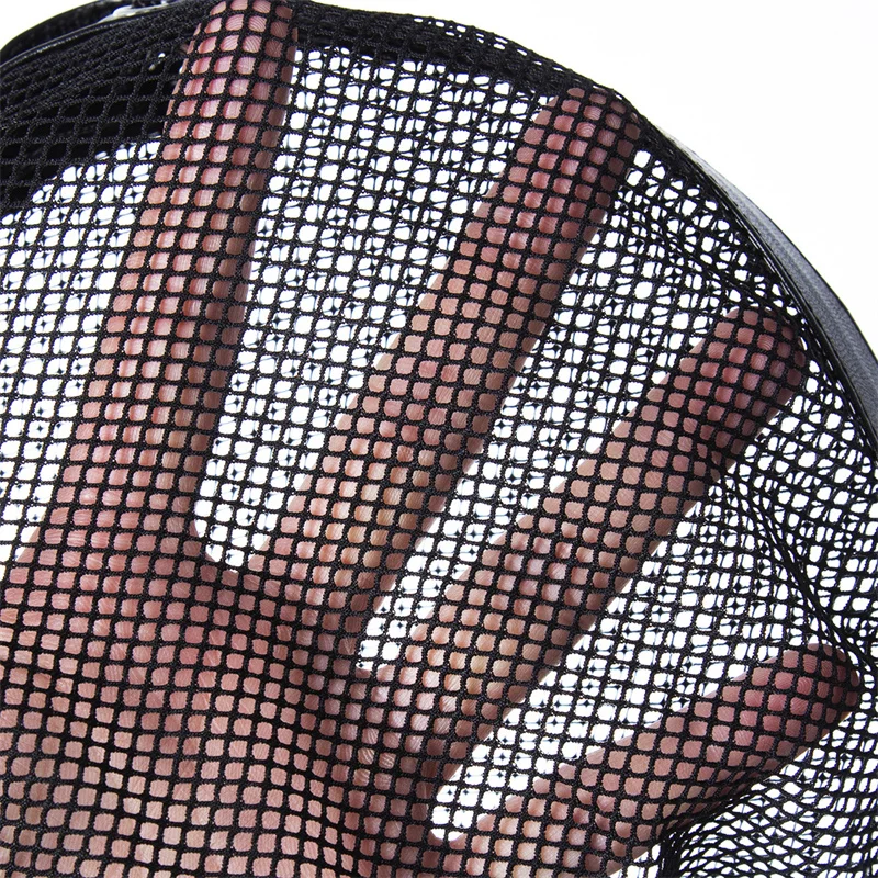 Ajustável boca aberta Hollow Fishnet Chapelaria, Sexy Mesh Facewear, Role Playing Party Costumes, Cosplay Props, Headwear para Adulto