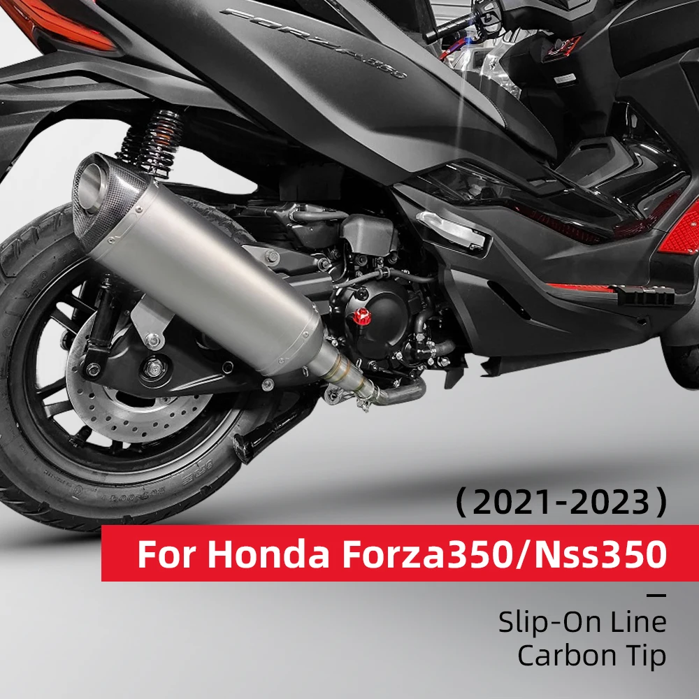 

Slip On For Honda ADV350 forza350 Motorcycle Exhaust Escape Moto System Modify Middle Llink Pipe Carbon Fiber Muffler