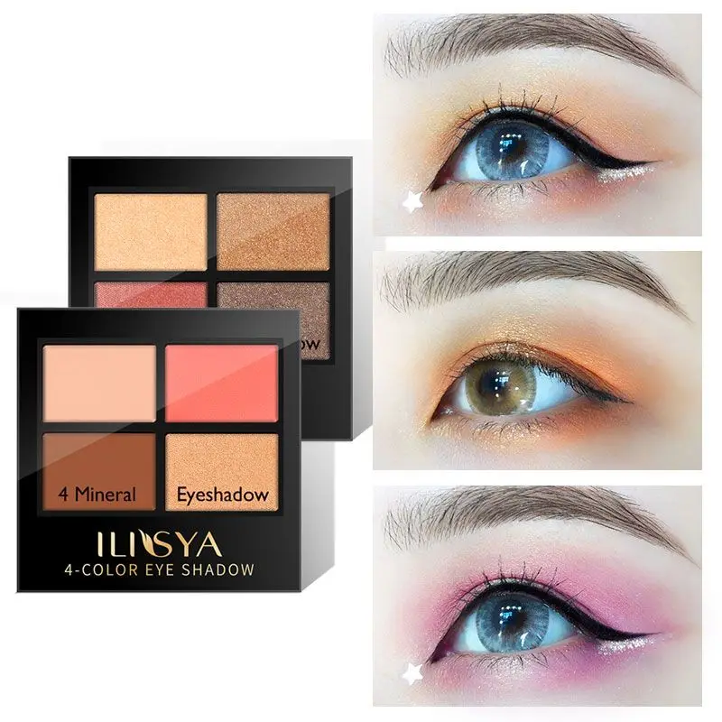 

Палитра теней для век ILISYA Официальный флагманский магазин, земляной тон, натуральный матовый, глянцевая цельная палитра теней для век, портативная