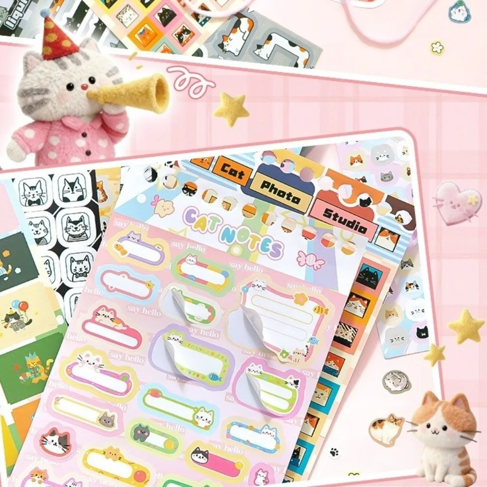 Graffiti Style Pet Sticker Collection 32 Sheets Pack Small Pattern Design Die-Cut Sticker Book Adorable Animal Theme