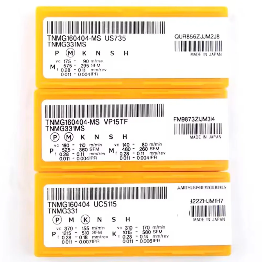 금속 TNMG160412-MS US735 TNMG160408-MS TNMG160404-MS VP15TF MP735 커터 인서트 CNC 터닝 공구 용 기존 산업용 선반