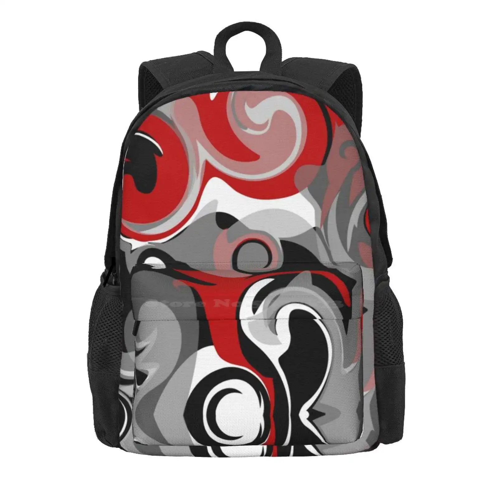 Turbulence Hot Sale Schoolbag Backpack Fashion Bags Abstract Swirls Motion Fluid Liquid Mid Century Modern Seventies 1970S