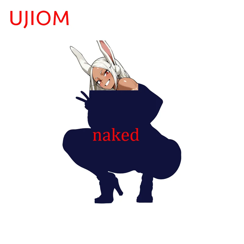 UJIOM Mirko Squatting Wall Sticker Edgy Cartoon Veneer Game Room Wedding Anime Decals Adecuado para decoración de superficies lisas