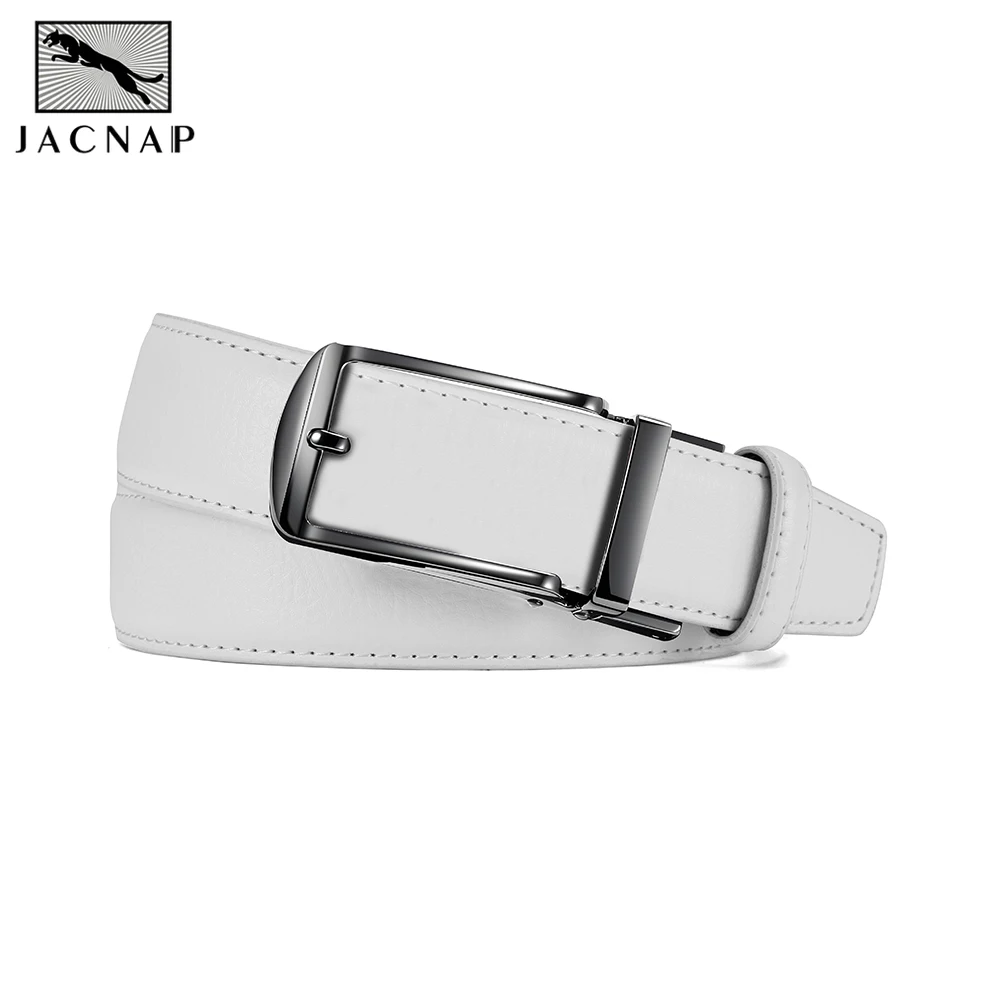 Genuine Leather Men's High-quality Buckle Jeans, Cowhide Casual Belt, Business Denim Belt, Men's Automatic Buckle Belt