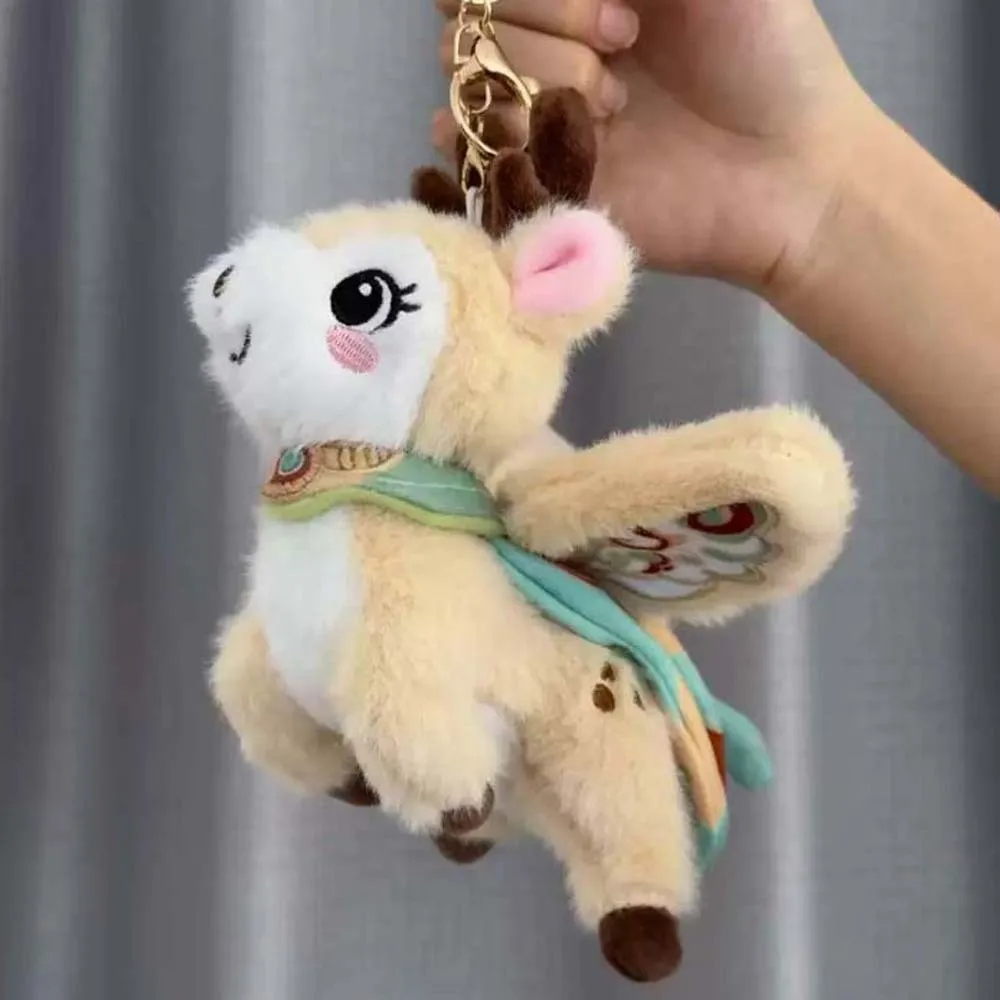 

Creative Soft Flying Cat Pendant Chinese Style Cartoon Nine-Colored Deer Keychain Polyester Cute Key Ring Boys