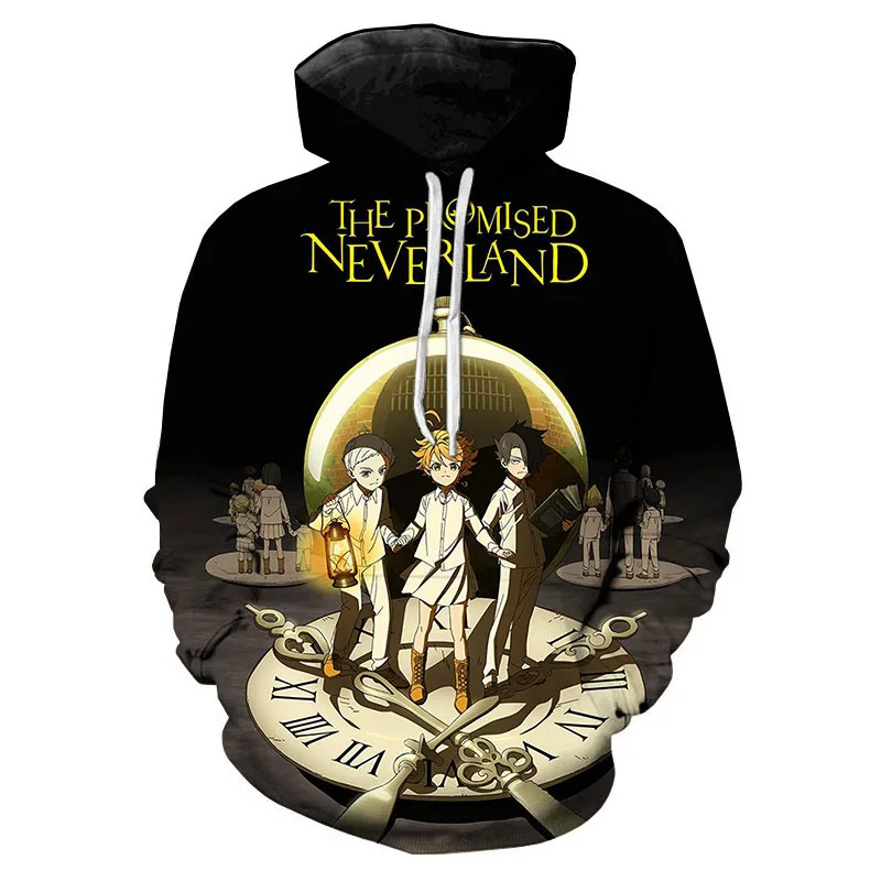 Fashion 3D Hoodies The Promised Neverland Men/Women Hooded Sweatshirts Fashion Harajuku 3D Hoodie Men Pullover Casual Sweatshirt