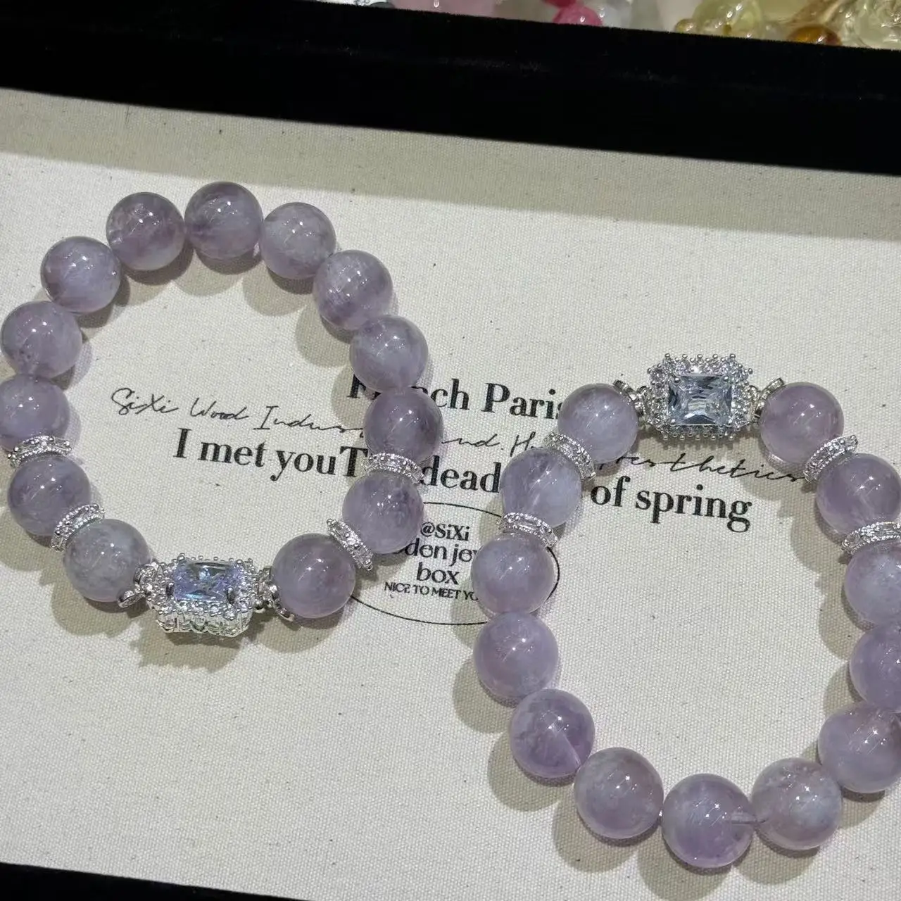 

Natural Lavender Amethyst Bracelet Women's Fashion Bracelet Small Fresh Original Design