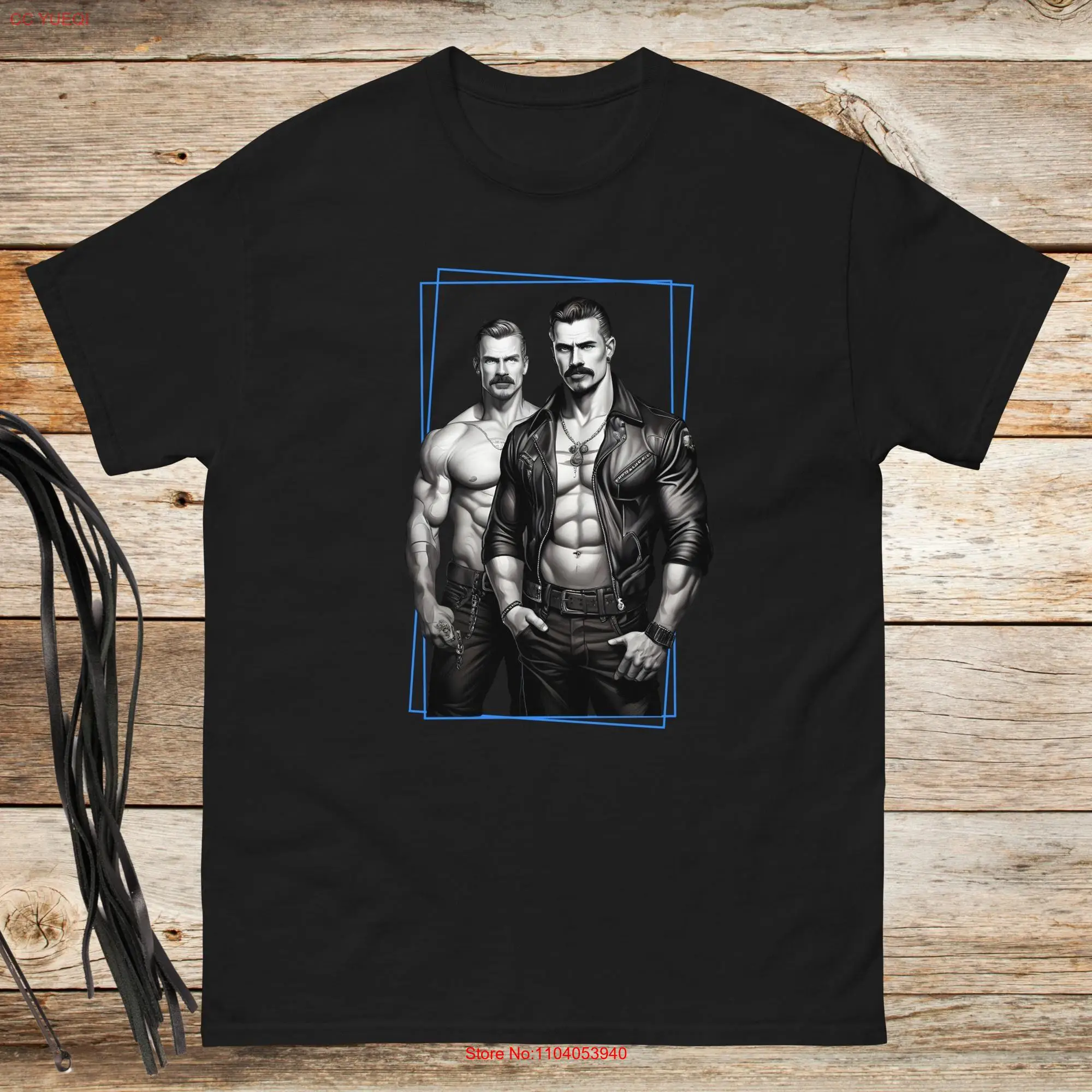 Leather Men T shirt Tom of Finland Gay For Daddy Pride LGBT LGBTQIA Muscle Man Queer Male long or short sleeves