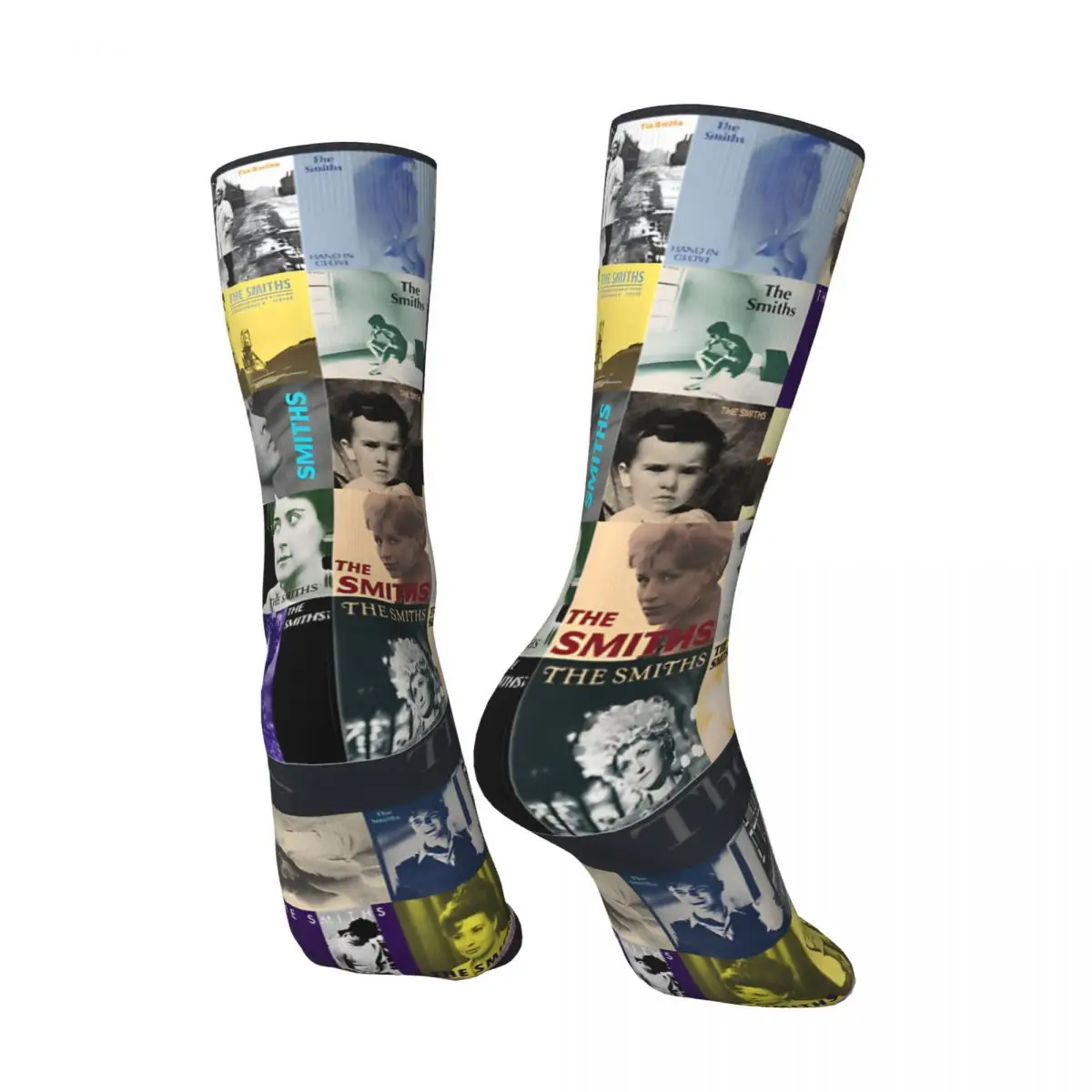 Crazy Men's compression Socks Unisex The Smiths Street Style Pattern Printed Funny Novelty Happy Crew Sock Boys Gift tops fugees